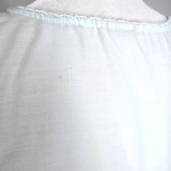 Vintage Women's Light Green Crochet Lace Ribbon Sleeveless Housedress Nightgown - Picture 4 of 6